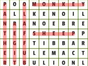 Animals Word Search Online Puzzle Game - Word Game