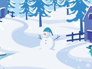 Happy Snowman Hidden Object Online Puzzle Game